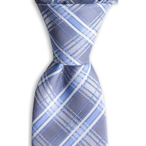 Mens Modern Silk Checked Necktie Made in Italy 7 Cm Width 145 Cm Length