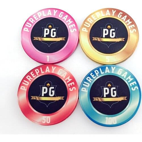 10Pcs/Lot Ceramic Casino Poker Chip Set Texas Poker Chips Professional Pureplay Games Coin Customizable Dropshipping Factory