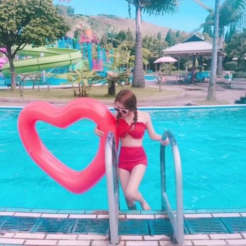 Sweet Heart Fun Fruit Lemon Watermelon Swimming Ring Inflatable Mattress Float Water For Adult Child Pool Float Party Toys