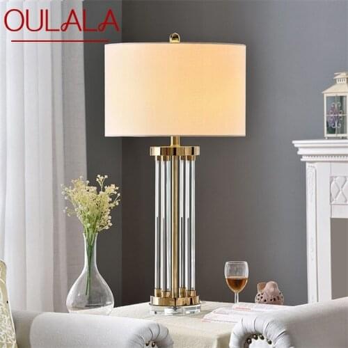 OULALA Table Lamp Postmodern LED Crystal Decorative Desk Light for Home Bed Room Bedside