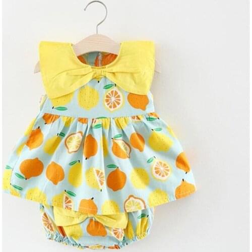 New baby Girls Clothing Sets Summer fashion Dress suit Kids 2 pieces Clothes Toddler Dresses outfits Child Infant Sets 3 4 years
