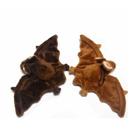 Real Life Dark Bat Plush Toy Realistic Wild Animals Stuffed Toys Lifelike Soft Light Bats Toy Birthday Gifts For Children