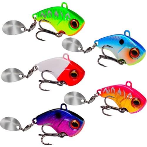 Fishing Lures Wobble Rotating Metal VIB Vibration Bait for Pike Bass Trout Treble Hook Artificial Hard Baits Fishing Bait