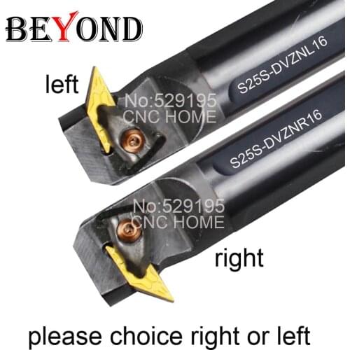 S25S-DVZNR16 S25S-DVZNL16 DVZNR DVZNL 25mm Internal Turning Tool Holder VNMG160404 MA UE6020 Carbide Insert Lathe Cutter Tool