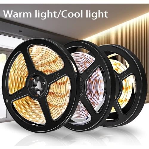 Led Strip Light Wireless PIR Motion Sensor LED Strip Lamp Led Light Tape Closet Stairs Warm White/ White Bedroom Night Lighting
