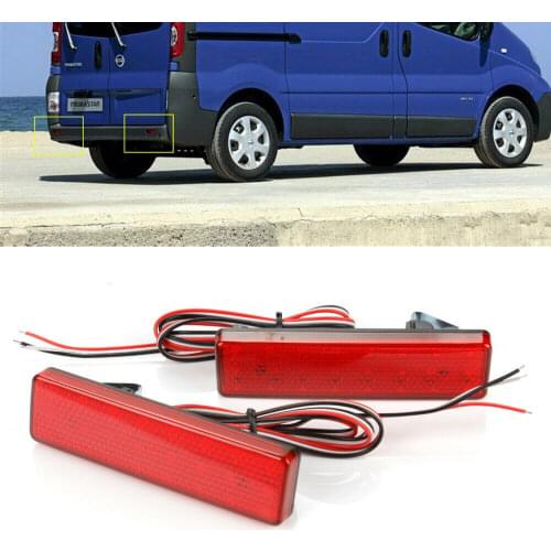 OKEEN 2x Car LED Rear Bumper Reflector Light for Renault Trafic Master Primastar Opel Tail Lamp Driving Brake Light OEM 9160858