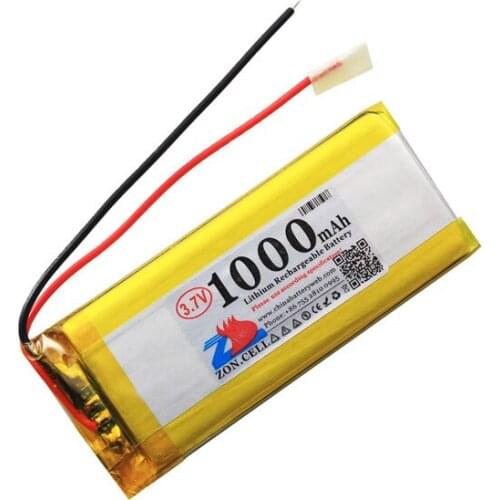 In 1000mAh 562359 3.7V polymer lithium ion battery 552560 player Story machine Rechargeable Li-ion Cell