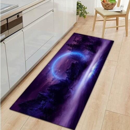 Starry Sky And Night Entrance Doormat Absorbable Kitchen Rug Non-slip Bathroom Carpet Home Decoration Modern Living Room Mat