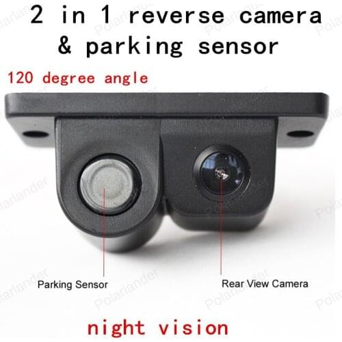 [High Quality] 120 degree Reverse camera LCD Car SUV Parking Radar & Rear View Backup Camera Kit night vision