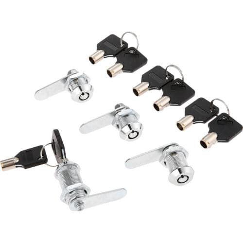 1Pc Zinc Alloy MS409 Furniture Drawer Tubular Cam Locks for Door Mailbox Cabinet Cupboard & 2 Keys 1 Locking Plate 16/20/25/30mm