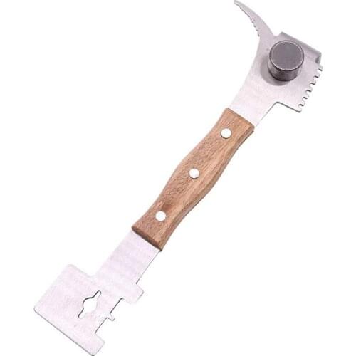 1PC Multifunction Hive Scraper Tool With Wooden Handle Stainless Steel Scraper Beekeeping Equipment Bee Hive Hand Tool