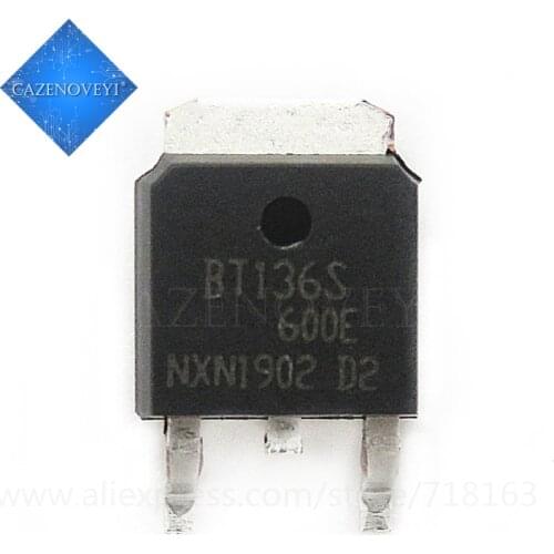10pcs/lot BT136S-600E BT136 600E TO-252 SMD TRIAC In Stock