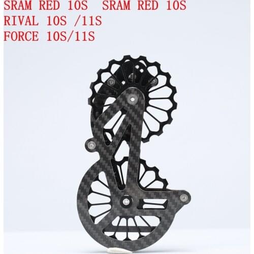17T Road Bicycle Bike Carbon fiber + ceramic bearing large guide rear Derailleur Pulley for SRAM RED/RIVAL/FORCE 10S/11S