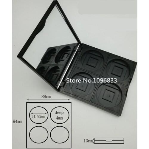 20PCS 4 Grids Empty Eyeshadow Box Pallete Detachable Paleta De Sombra Matte Case Pallete Lip Gross Palette 4 Compartments Mirror