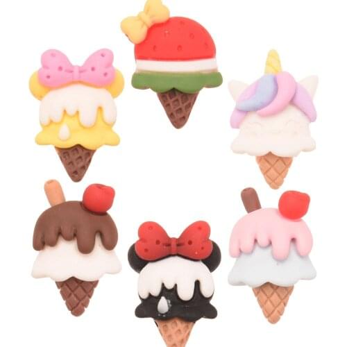 360PCS Small Resin Accessories Ice Cream for DIY Headwrap Baby Girls Hair Accessories Making Embellishments Crafts