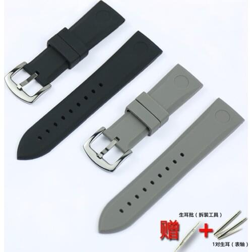 Watch Accessories Mens Silicone Strap 23mm Pin Buckle Womens Rubber Sports Strap for Armani AR0584 AR0595 AR0593
