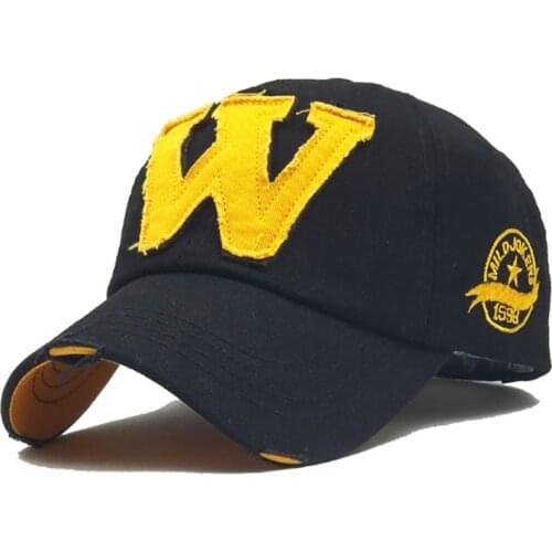 Hot Baseball Cap Washed Cotton Letter W Snapback Caps Men Hip Hop Casual Casquette Women Fitted Hat Bone gorra hombre