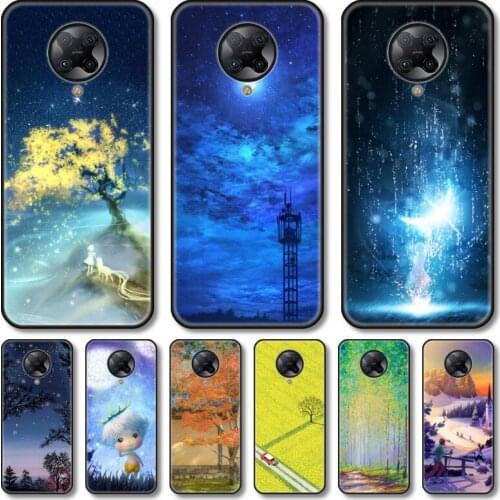 Beautiful scenery Phone Case For xiaomi M2 C3 X3 F2 Lite NFC 6 5 x Poco k30 Pro Anime Black Cover Silicone Back Pretty tpu