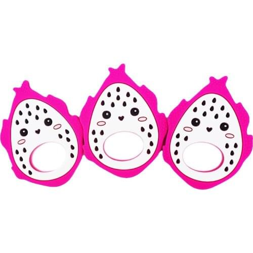 Chenkai 5PCS Silicone Hippo Teether Baby Cute Animal Teether For DIY Baby Nursing Chewing Teether Chain Pendant Necklace Toy