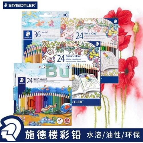 STAEDTLER Noris Club 24 Coloured Pencil Art Artist Colouring Sketch Drawing for School Office Color Painting Supplies