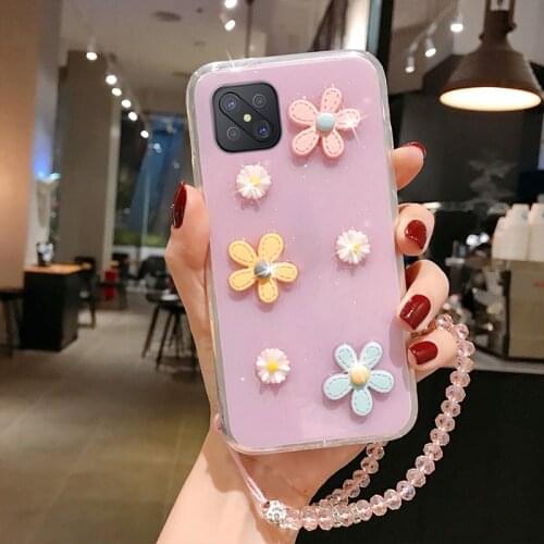 Flower Case For OPPO A9 A5 2020 Realme 5 6 XT X2 Pro C15 C11 C3 C2 Reno 4 3 Find X2 Pro A91 A31 F15 F11 Silicone Gittler Cover