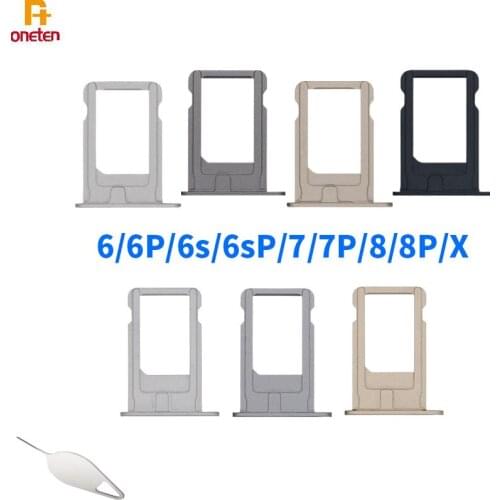 SIM Card Holder Adaper For iPhone 6G 6P 6S 6SP 7G 7P Nano Tray Slot Replacement SIM Card Adapter Socket Parts
