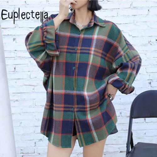 Блузки в клетку Euplectella China At AliExpress