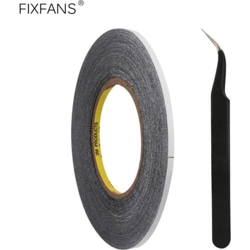 FIXFANS 3mmx50M Double Sided Phone Screen Repair Adhesive Tape Anti Static Tweezers for iPhone iPad LCD Touch Screen Repair Tool