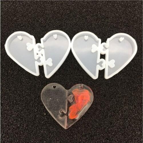 2018 1PC Love locks for lovers Pendant liquid silicone mold DIY resin jewelry mold for epoxy resin uv resin mold