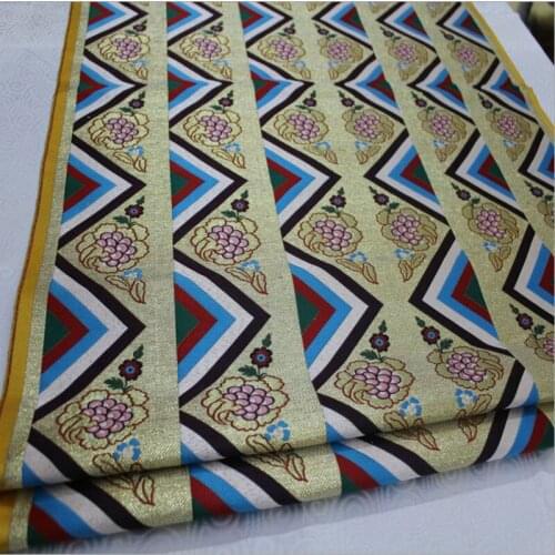 HLQON 75cm width brocade yarn dyed fabric for patchwork felt tissue telas bed sheet cheongsam children cloth coat dress