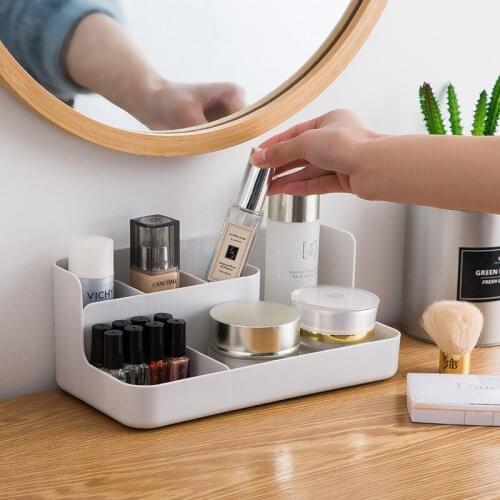 Cosmetics Jewelry Storage Box Plastic Desktop Sundries Cosmetic Box Office Desktop Makeup Organizer Bathroom Storage Box