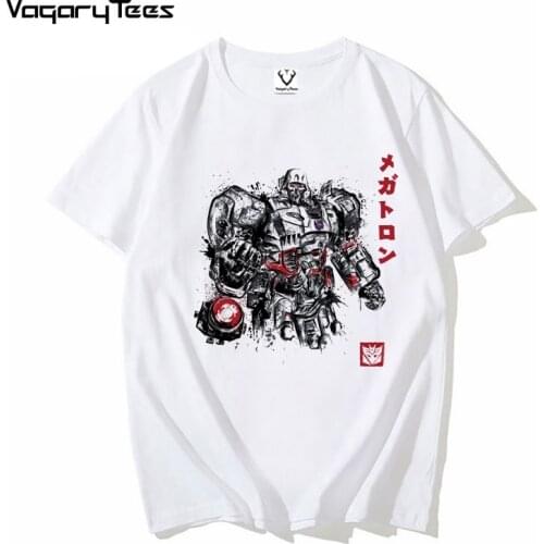 Cool Robot of Destruction T Shirt For Man New Short Sleeve Anime O-neck Tee Shirt High Street Vaporwave Fashion Mens Clothes