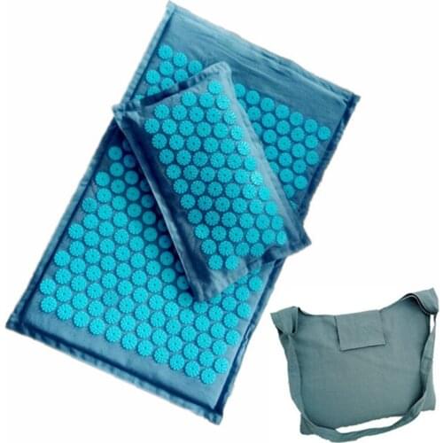 Massager Cushion acupressure Set Yoga Mat Relieve Back, Neck and Sciatic Pain Relax ,Muscles Relieve Mat