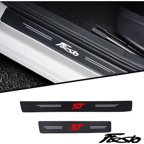 4pcs Car threshold Car sticker for ford fiesta mk7 mk8 4 5 6 st stline vignale Car stickers Accessories