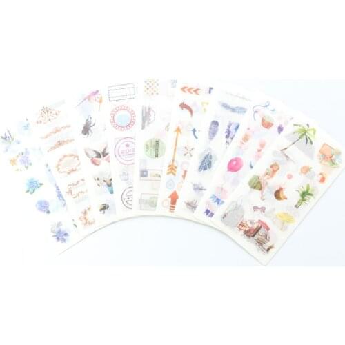 Domikee New cute South Korea school student decorative stickers for diary notebooks,candy DIY stickers for travel notebook