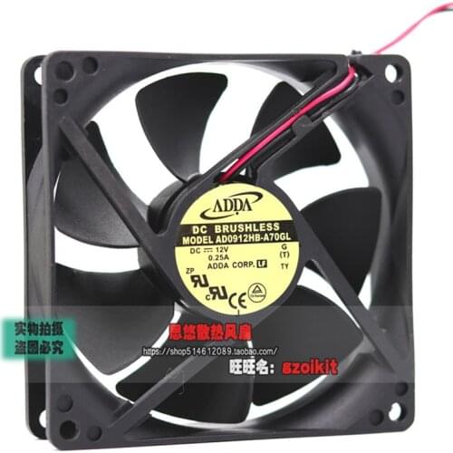 New original DC12V 0.25A AD0912HB-A70GL 9CM 9225 chassis power cooling fan