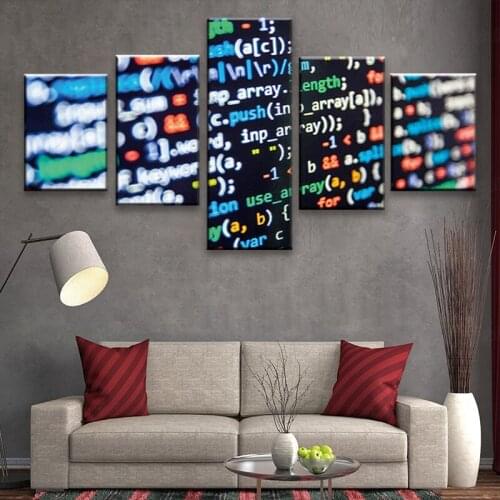 Posters and Prints Computer Programming Code Funny Science Technology Hot Art Poster Canvas Painting Home Decor with frame