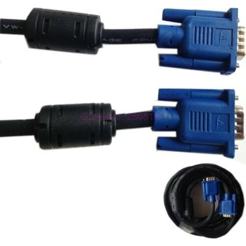 By dhl or ems 20 pieces 10M 30FT VGA extension cable DB15 HD male to female HD M/F for adapter PC TV monitor