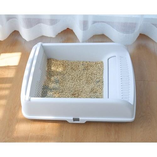 Litter Box Splash-Proof Semi-automatic Semi-Closed Cat Toilet Large Cat Litter Basin Drawer Cat Poop Basin Cat Supplies