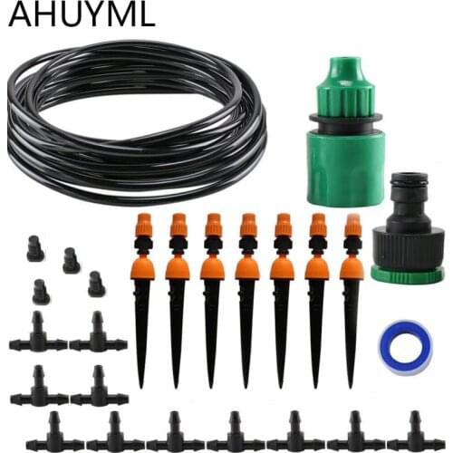 15M Garden Irrigation System Automatic Drip and Micro Sprinkler Kit Patio Yard Plant Vegetabel Berry Landscape Watering Supplies