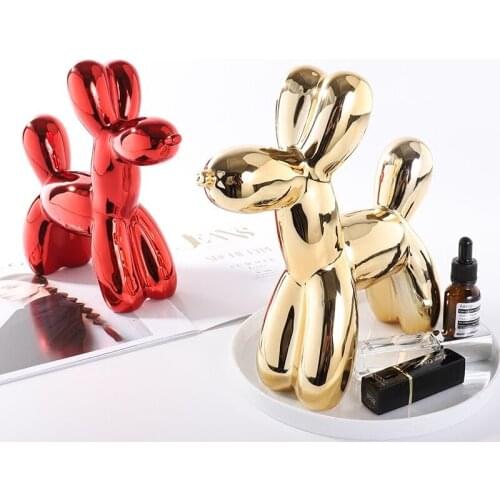 Nordic home decorations ornaments ceramic animal balloon dog figurine living room desktop creative furnishings