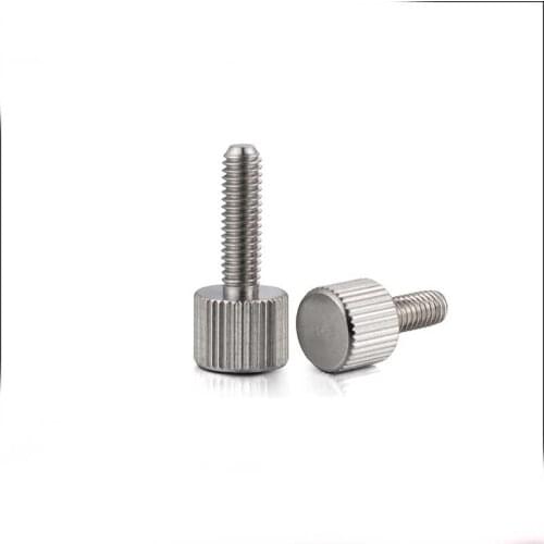 Ss 303 M5*10 12 14 16 20mm knurled Thumb Screw flat Large head,stainless steel Plain Finish Handle Toolless DIY Computer PC