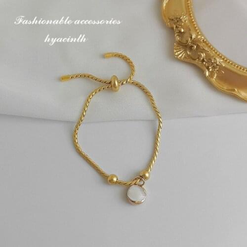Vintage Adjustable Charm Bracelets For Women Matte Shell Geometric Design Korean Fashion Career Female Party Jewelry Girl Gifts