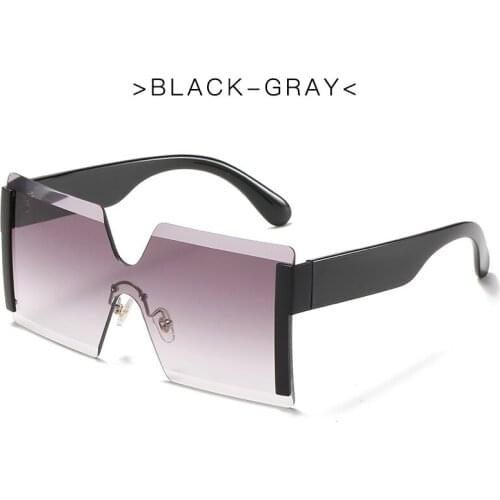 Sunglasses women 2021 rimless frame sun glasses trend designer conjoined lens UV400