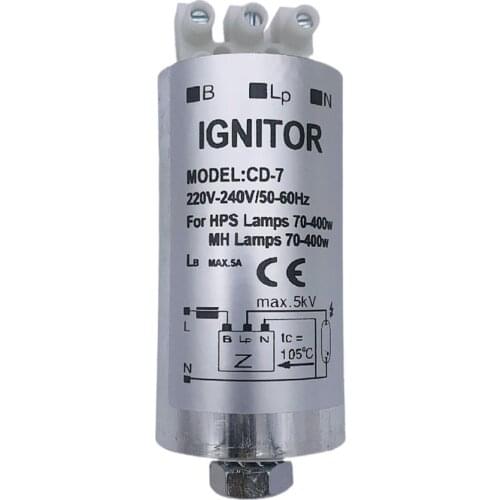 1PC CD-7 70W-400W Electronic Ignitor Lighting Starter Three Wires Connection for MH and HPS Lamp