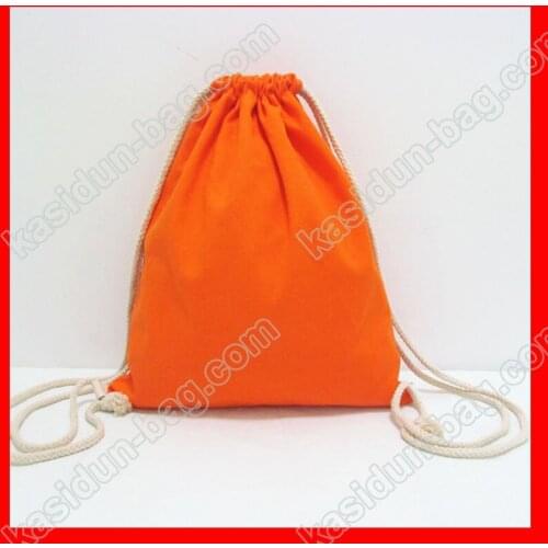100pcs/lot) size 30x40cm wholesale kids cotton canvas drawstring backpack with custom logo