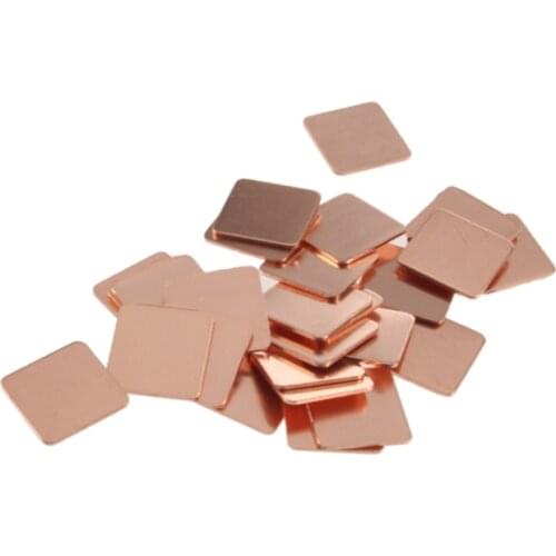 30Pcs 15mmx15mm Heatsink Copper Shim Thermal Pads for Laptop GPU CPU VGA VDX99