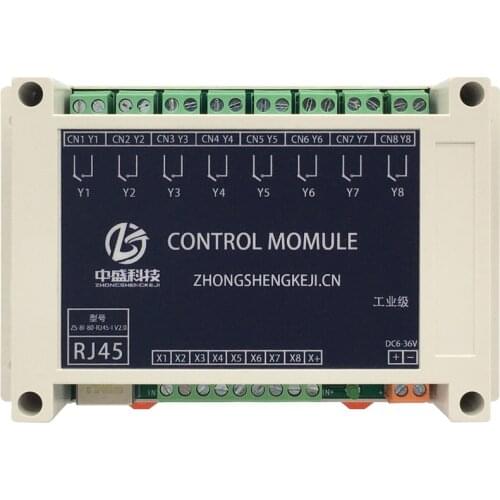 8-channel digital input output isolation module control board RJ45 network port relay actively upload industrial grade