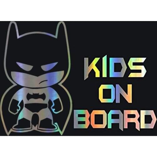 Car Sticker Kids Baby on Board Funny Car Decal Reflective Laser 3D Car Stickers Vinyl Car Styling Black Silver Apply To Car