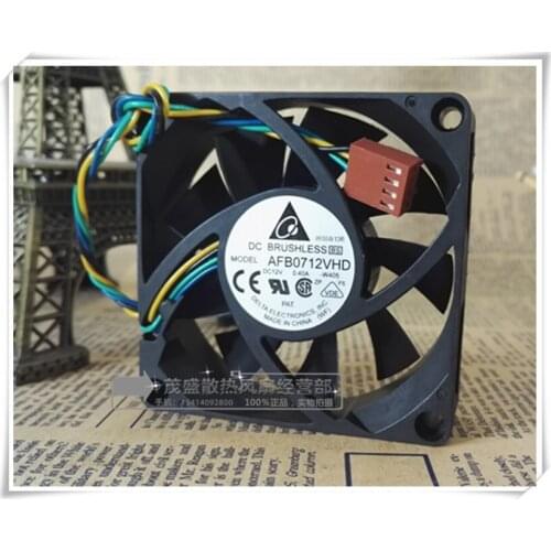 Free Delivery. 7020 fan AFB0712VHD 7 cm four wire temperature radiator fan equipment